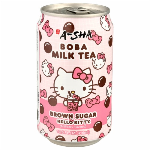 A-Sha Hello Kitty® Brown Sugar Boba Milk Tea Perspective: front
