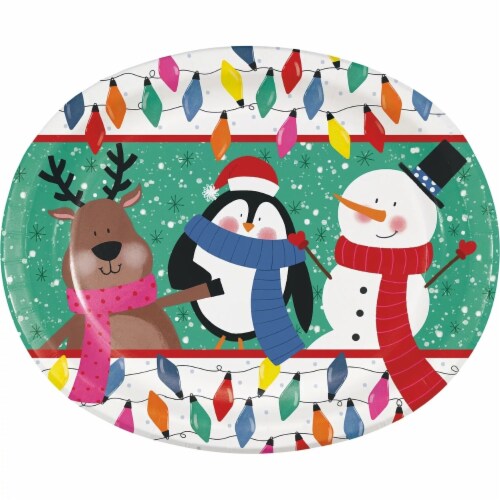 Member s Mark Festive Frolic Oval Paper Plates 10 x 12 50 Count 1 unit Gerbes Super Markets