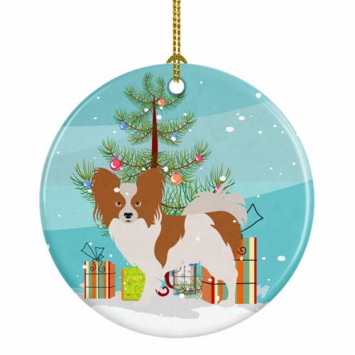 Papillon Christmas Ceramic Ornament,, 1 Kroger