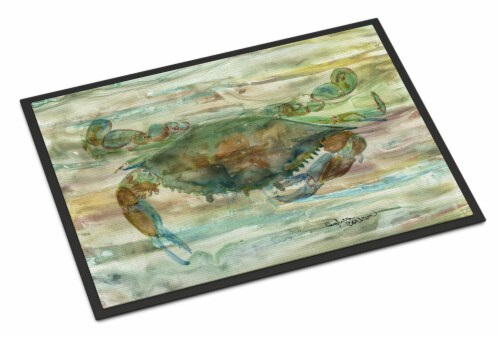 Carolines Treasures SC2015MAT Crab a leg up Sunset Doormat 18x27 Perspective: front