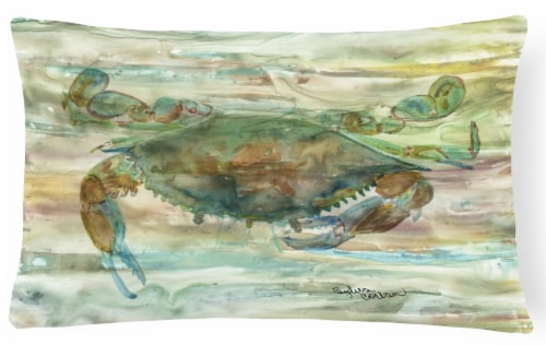 Carolines Treasures  SC2015PW1216 Crab a leg up Sunset Canvas Fabric Decorative Perspective: front