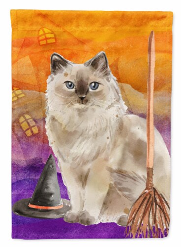 Carolines Treasures CK3187CHF Ragdoll Halloween House Flag House