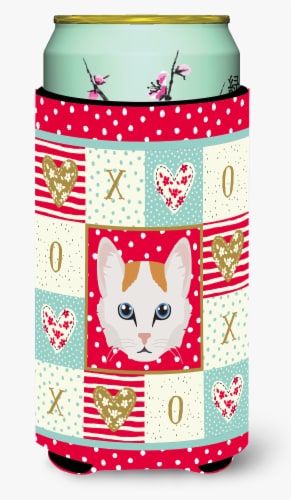 Carolines Treasures  CK5176TBC Turkish Van Cat Love Tall Boy Hugger, Red Perspective: front