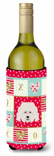Carolines Treasures  CK5186LITERK Bolognese Love Wine Bottle Hugger, Red Perspective: front