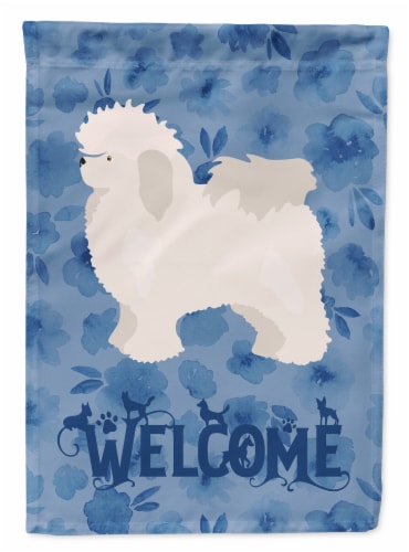 Carolines Treasures  CK5971CHF Bolognese Welcome Flag Canvas House Size Perspective: front