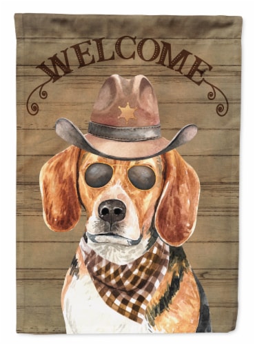 Carolines Treasures CK6318GF Beagle #3 Country Dog Garden Flag Perspective: front