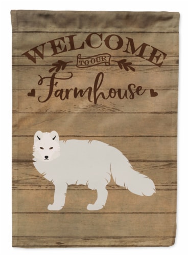 Carolines Treasures CK6821GF White Arctic Fox Welcome Flag Garden Size
