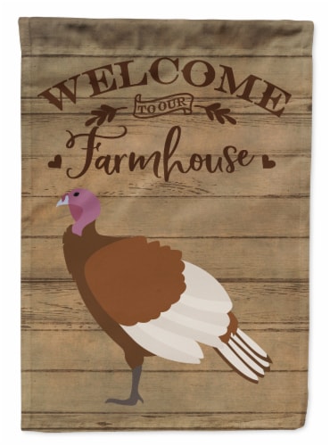 Carolines Treasures  CK6926GF Bourbon Red Turkey Hen Welcome Flag Garden Size Perspective: front