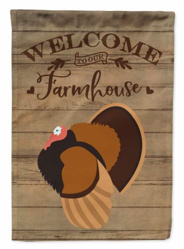 Carolines Treasures  CK6930GF Bronze Turkey Welcome Flag Garden Size Perspective: front