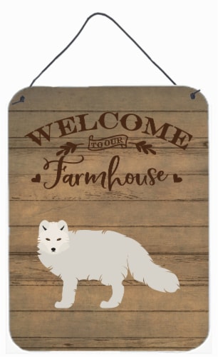Carolines Treasures CK6821DS1216 White Arctic Fox Welcome Wall or Door