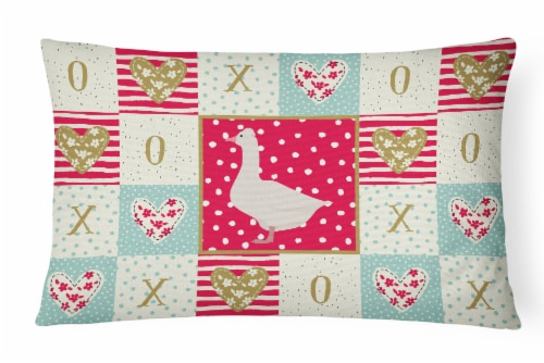Carolines Treasures  CK5325PW1216 Roman Goose Love Canvas Fabric Decorative Pill Perspective: front
