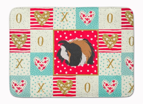 Carolines Treasures  CK5433RUG Sheba Guinea Pig Love Machine Washable Memory Foa Perspective: front