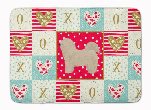 Carolines Treasures  CK5870RUG Odis Love Machine Washable Memory Foam Mat, Red Perspective: front