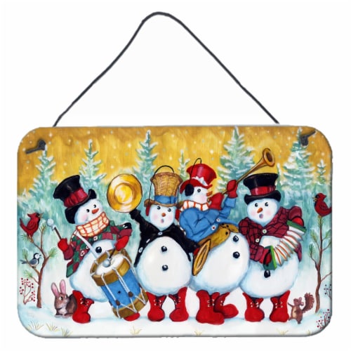 Carolines Treasures  PJH3002DS812 Snowmen Strike up the Band Wall or Door Hangin Perspective: front