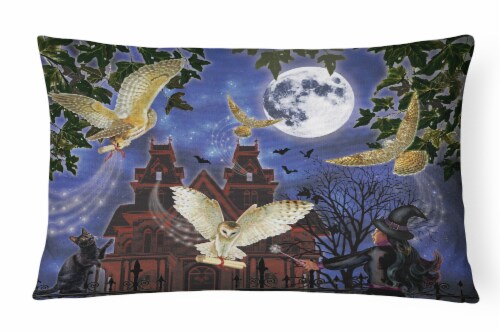 Carolines Treasures  PRS4051PW1216 Halloween Owl Express Canvas Fabric Decorativ Perspective: front