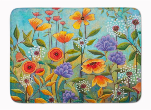 Carolines Treasures PPD3016RUG Fresh Air Flowers Machine Washable Memory Foam M Perspective: front