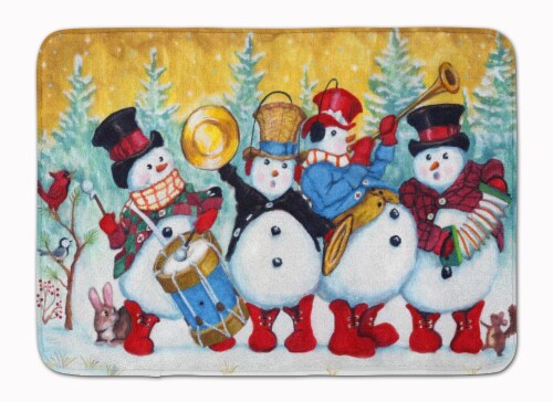 Carolines Treasures  PJH3002RUG Snowmen Strike up the Band Machine Washable Memo Perspective: front