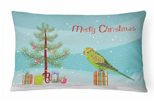 Carolines Treasures  CK4497PW1216 Budgerigar Merry Christmas Canvas Fabric Decor Perspective: front