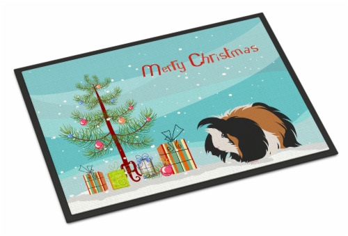 Sheba Guinea Pig Merry Christmas Indoor or Outdoor Mat 24x36 Perspective: front