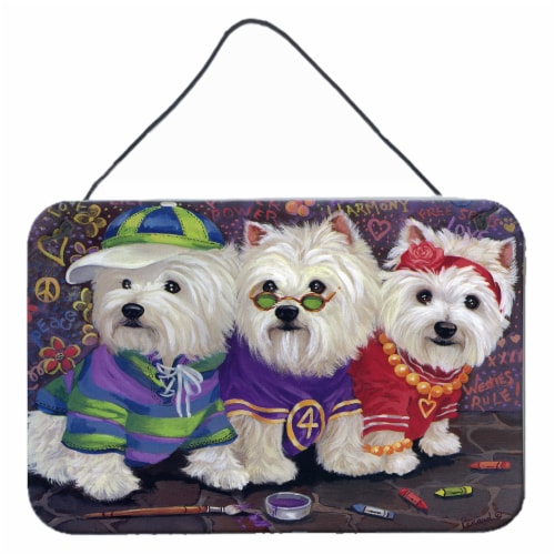 Carolines Treasures  PPP3280DS812 Westie Free Spirits Wall or Door Hanging Print Perspective: front