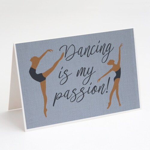 Dancing is My Passion Greeting Cards and Envelopes Pack of 8 Perspective: front