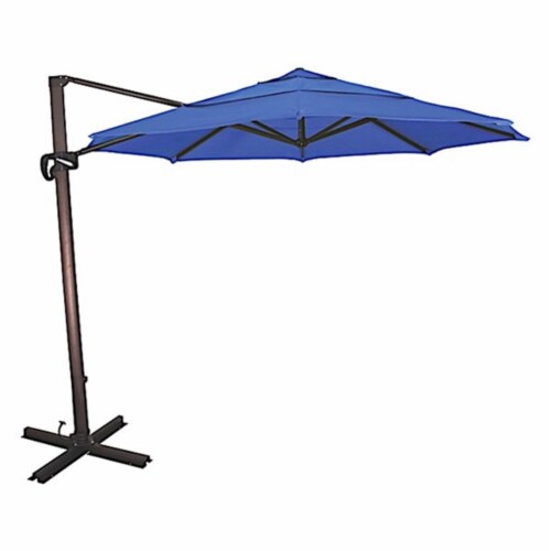 California Umbrella CAUCALI118A117-5401-DWV Cali Series 11 ft. Crank Lift Side Tilt Cantileve Perspective: front