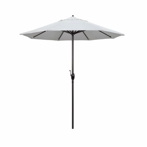 California Umbrella Market Patio Umbrella With Auto Tilt and Crank - White/Bronze Perspective: front