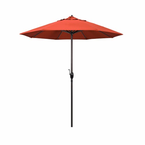 California Umbrella Bronze Market Patio Aluminum Umbrella Perspective: front