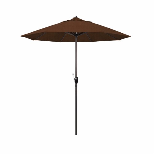 California Umbrella Bronze Market Aluminum Patio Umbrella Perspective: front