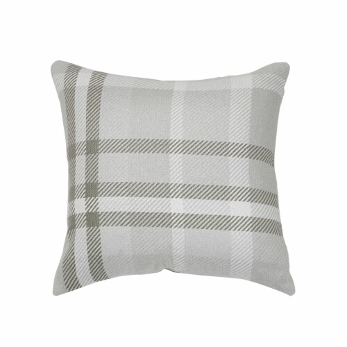 Pacifica Tartan Hemp Accent Throw Pillow by Astella Perspective: front