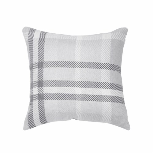 Astella Pacifica Tartan Accent Throw Pillow - Charcoal Perspective: front