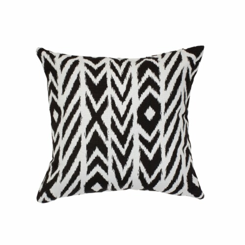 Pacifica Fire Island Charcoal Accent Throw Pillow by Astella Perspective: front