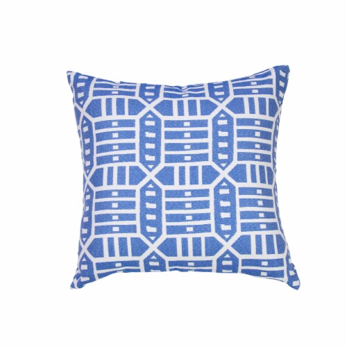 Pacifica Roland Blue Accent Throw Pillow by Astella Perspective: front