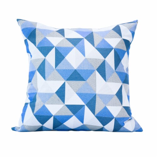 Pacifica Ruskin Blue Accent Throw Pillow by Astella Perspective: front