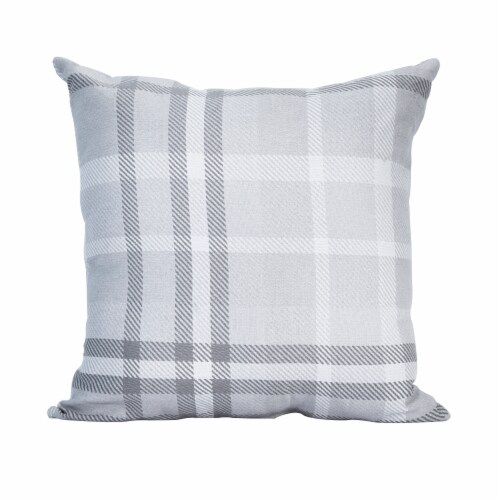 Astella Pacifica Lounge Throw Pillow - Tartan Charcoal Perspective: front