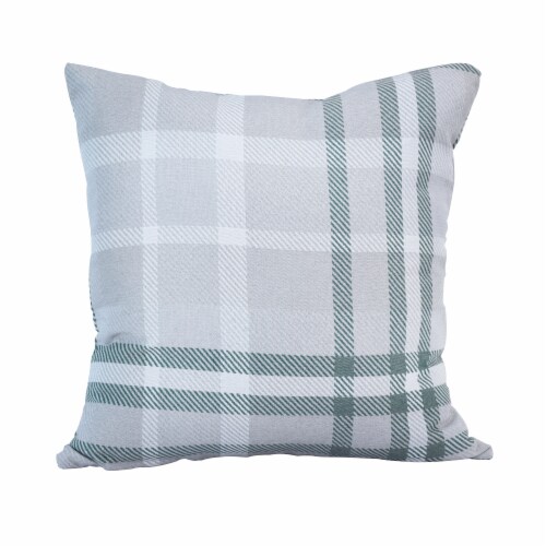 Pacifica Tartan Jade Lounge Throw Pillow by Astella Perspective: front