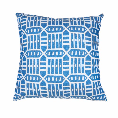 Pacifica Roland Blue Lounge Throw Pillow by Astella Perspective: front