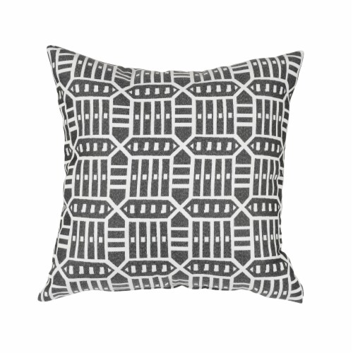 Pacifica Roland Charcoal Lounge Throw Pillow by Astella Perspective: front