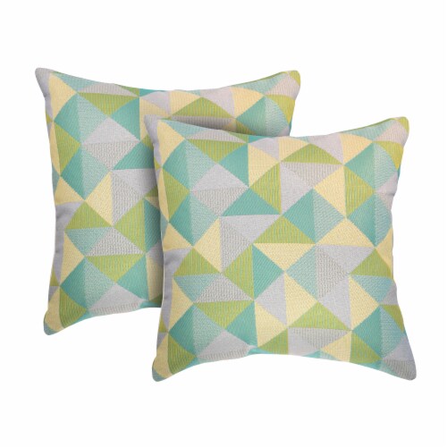 Pacifica Ruskin Lagoon Accent Throw Pillow by Astella Perspective: front