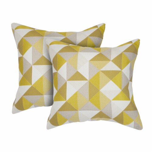 Pacifica Ruskin Yellow Accent Throw Pillow by Astella Perspective: front