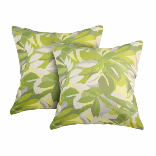 Pacifica Dewey Green Accent Throw Pillow by Astella Perspective: front