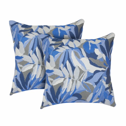 Pacifica Dewey Blue Accent Throw Pillow by Astella Perspective: front
