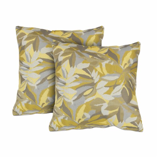 Pacifica Dewey Yellow Accent Throw Pillow by Astella Perspective: front