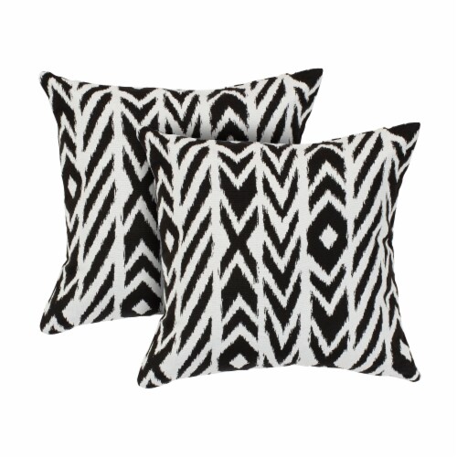 Pacifica Fire Island Charcoal Accent Throw Pillow by Astella Perspective: front