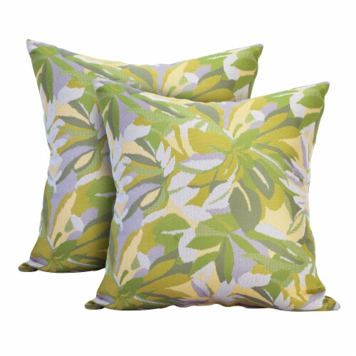 Pacifica Dewey Green Lounge Throw Pillow by Astella Perspective: front