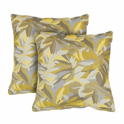 Pacifica Dewey Yellow Lounge Throw Pillow by Astella Perspective: front