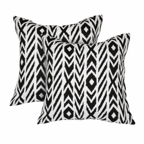 Pacifica Fire Island Charcoal Lounge Throw Pillow by Astella Perspective: front