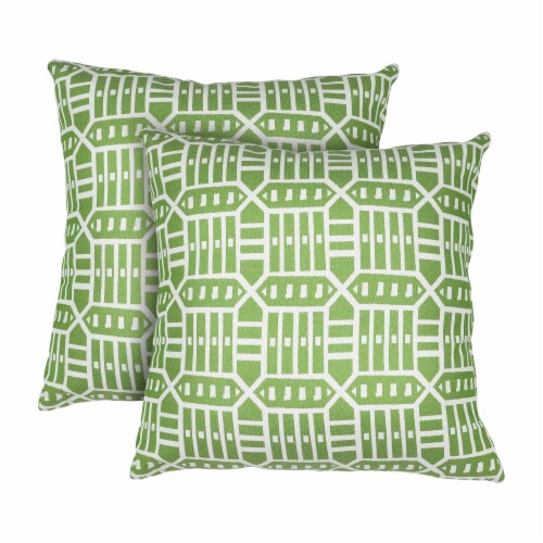 Pacifica Roland Green Lounge Throw Pillow by Astella Perspective: front