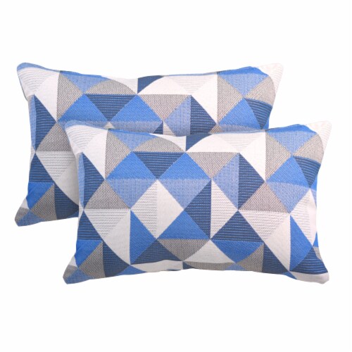Astella Pacifica Ruskin Lumbar Throw Pillow - 2 Pack - Blue Perspective: front