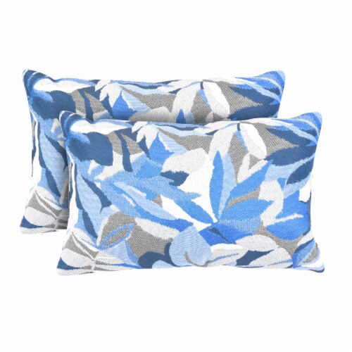 Astella Pacifica Dewey Lumbar Throw Pillow - 2 Pack - Blue Perspective: front